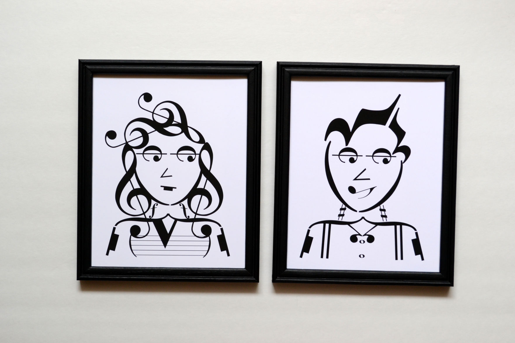 Music note art prints